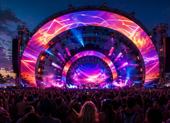AXIS Flex curved rental LED screen for stage events - rental panel detail