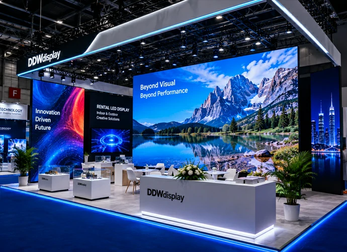 Aflex Series flexible rental LED screen for creative stage - close-up detail