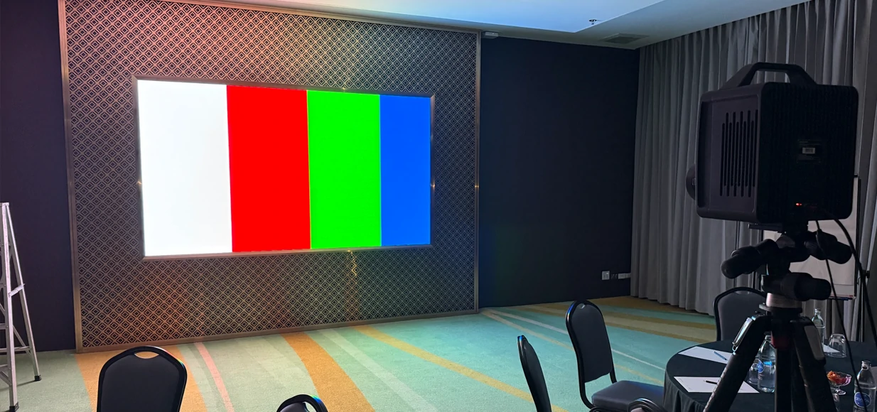 Quantum Dot COB LED Screen for Conference Room in Thailand – installation view 3 Quantum Dot COB LED Screen for Conference Room in Thailand - installation view 3