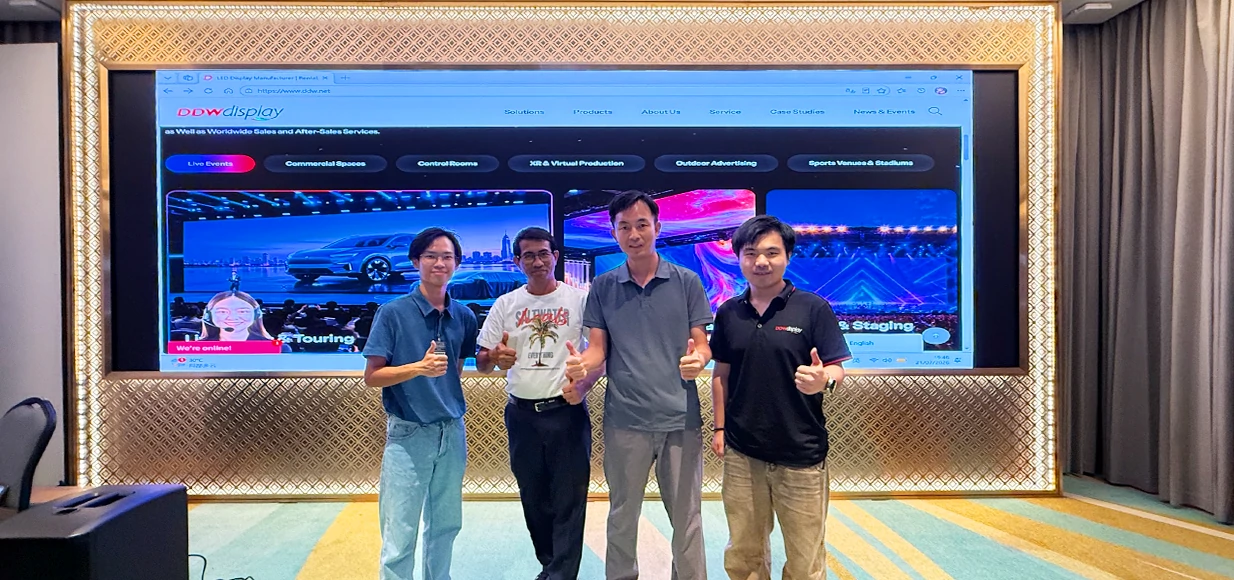 Quantum Dot COB LED Screen for Conference Room in Thailand – installation view 5 Quantum Dot COB LED Screen for Conference Room in Thailand - installation view 5