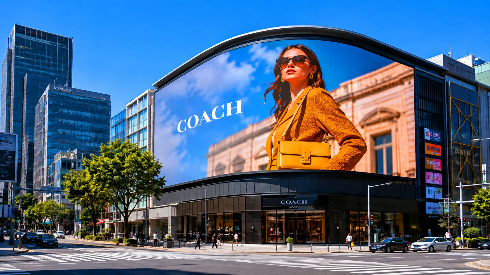 DDW LUXIS 10000 nit outdoor LED display for DOOH advertising in direct sunlight