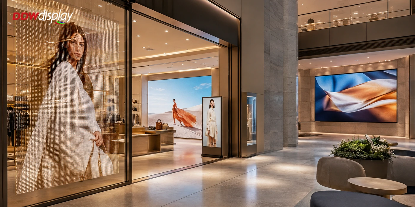 Digital signage remains one of the strongest connections between professional AV and LED display technology. Retailers, transportation facilities, hotels, shopping malls and commercial properties increasingly use digital displays not simply to show advertisements but to create more dynamic customer experiences. InfoComm 2026 placed particular attention on retail technology, including discussions around AI, digital signage and immersive AV experiences. For LED displays, this trend creates demand for solutions that can adapt to different commercial environments. Small retail storefronts may require compact, lightweight outdoor LED displays. Luxury retail spaces may prioritize fine-pitch indoor displays. Large commercial environments may require seamless video walls or creative LED structures. The right LED technology therefore depends heavily on the application.
