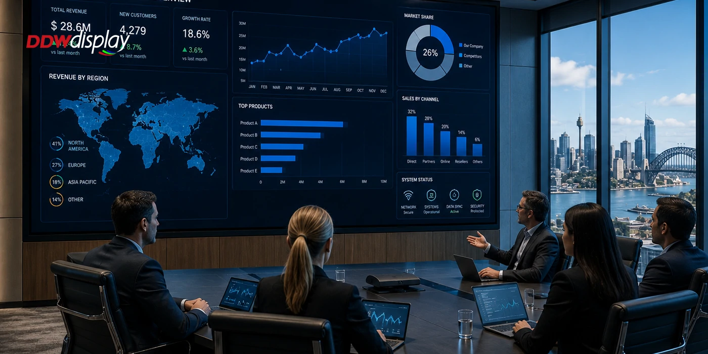 fine pitch COB LED display for corporate AV and meeting room