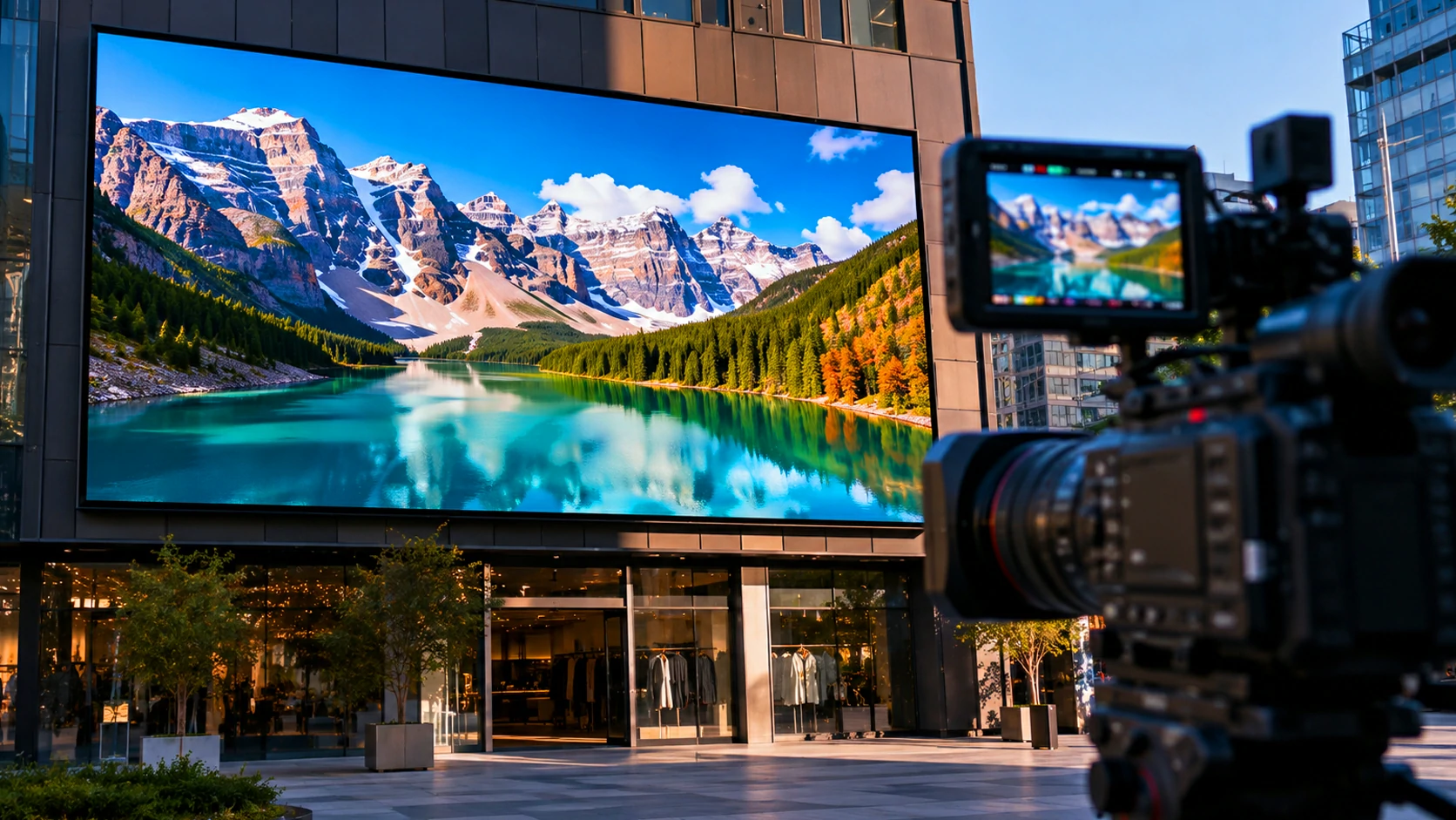 7680Hz outdoor LED display camera refresh rate comparison