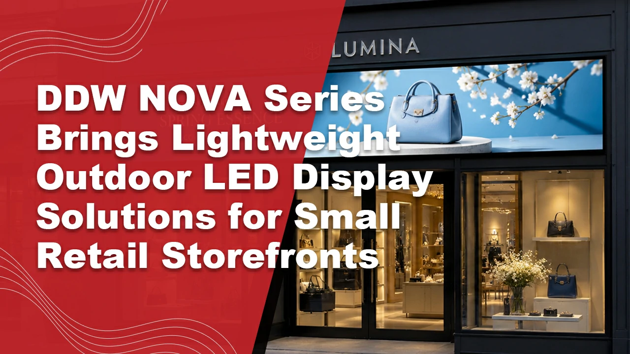 NOVA Series outdoor LED display for small retail storefront