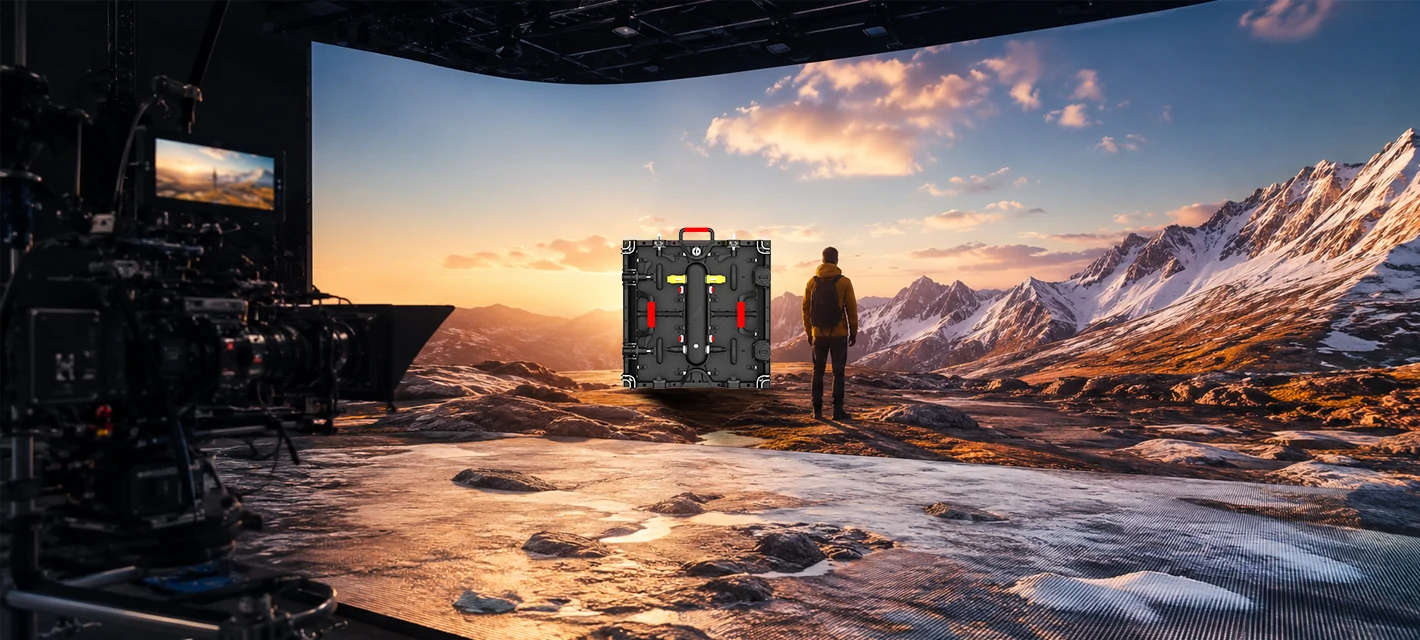 7680Hz refresh rate ORBIT XR LED display for camera filming