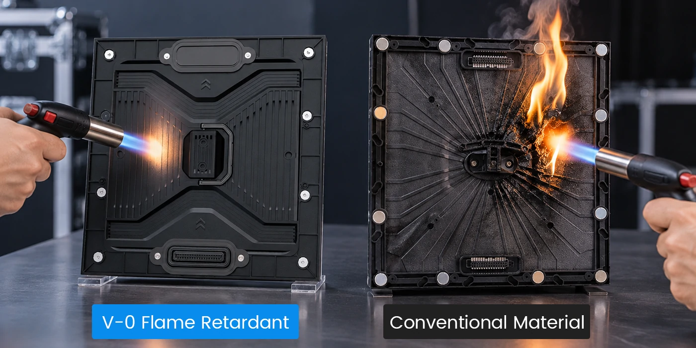 D Series V0 flame retardant LED module material comparison