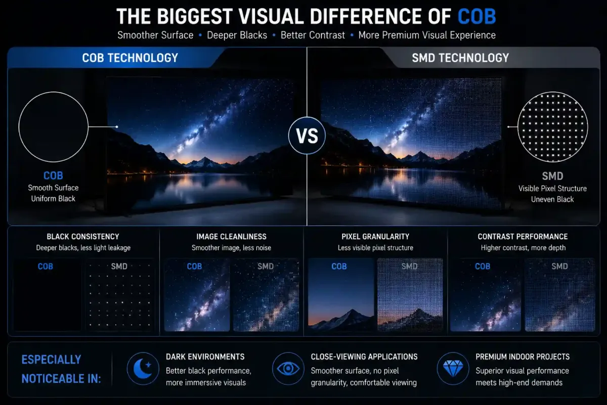 COB LED display technology – The Biggest Visual Difference of COB