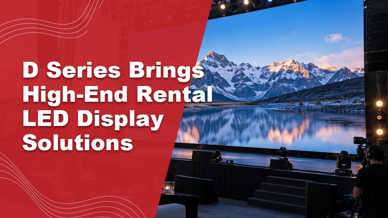 DDW D Series rental LED display used in a professional stage environment, combining high refresh performance, flexible installation and reliable operation for concerts, exhibitions and touring events.