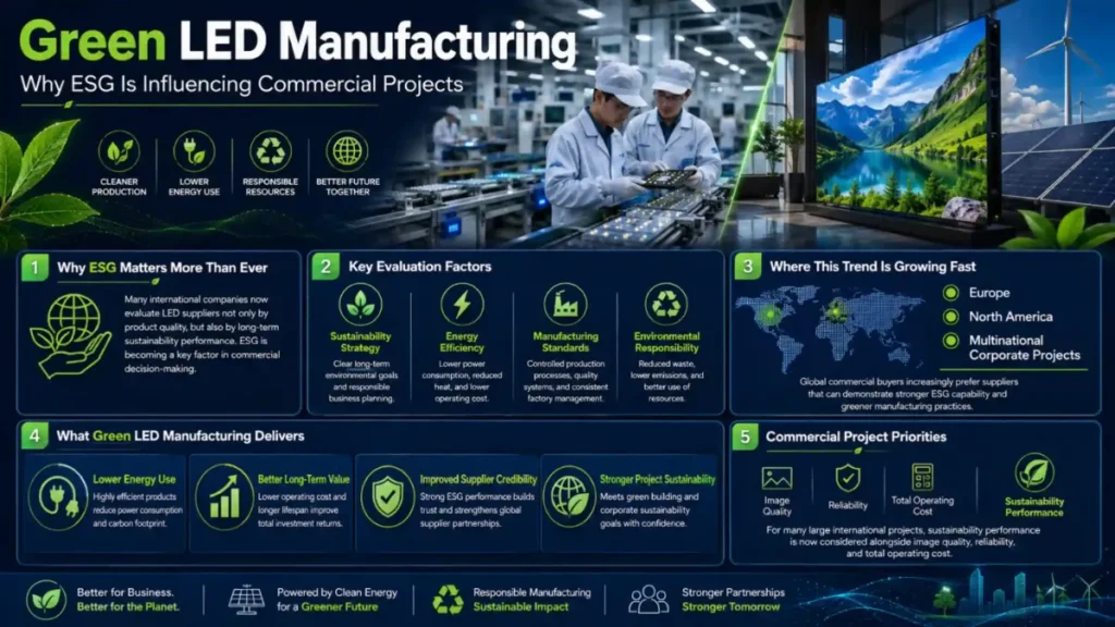 ESG and energy-saving LED displays – Why ESG Is Influencing Commercial Projects