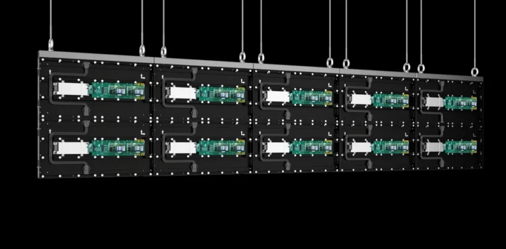 Hanging LED screen installation –