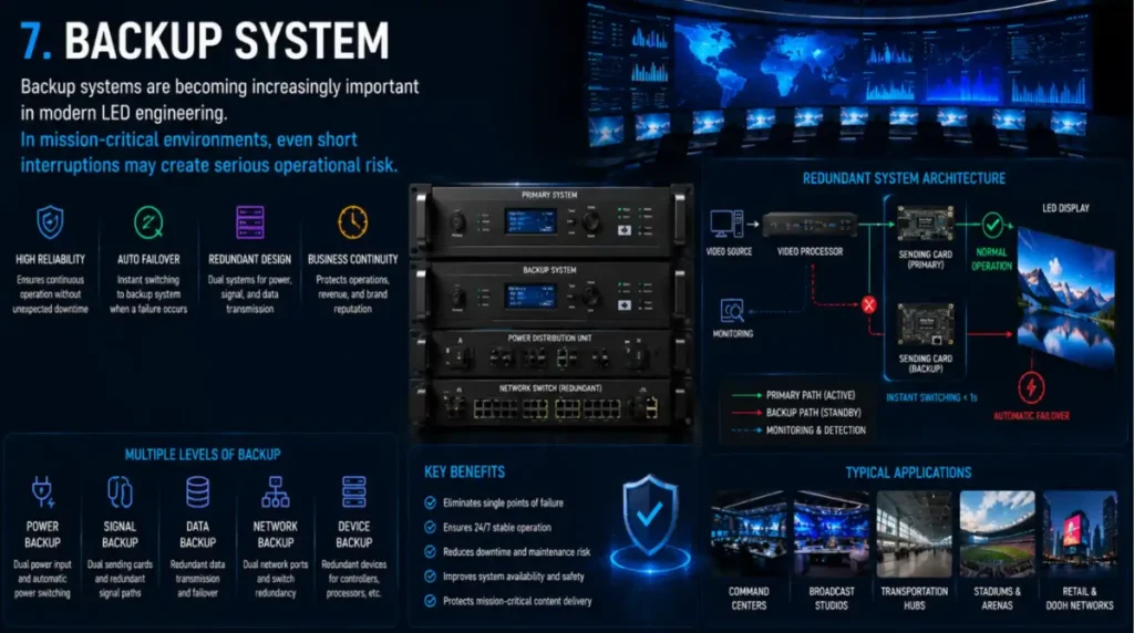 LED display backup and redundancy – Backup System