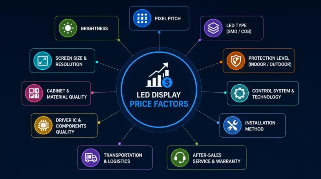 LED display price factors –