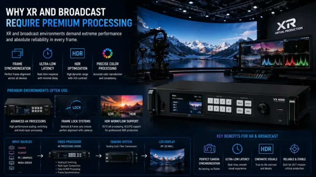 LED video processor – Why XR and Broadcast Require Premium Processing