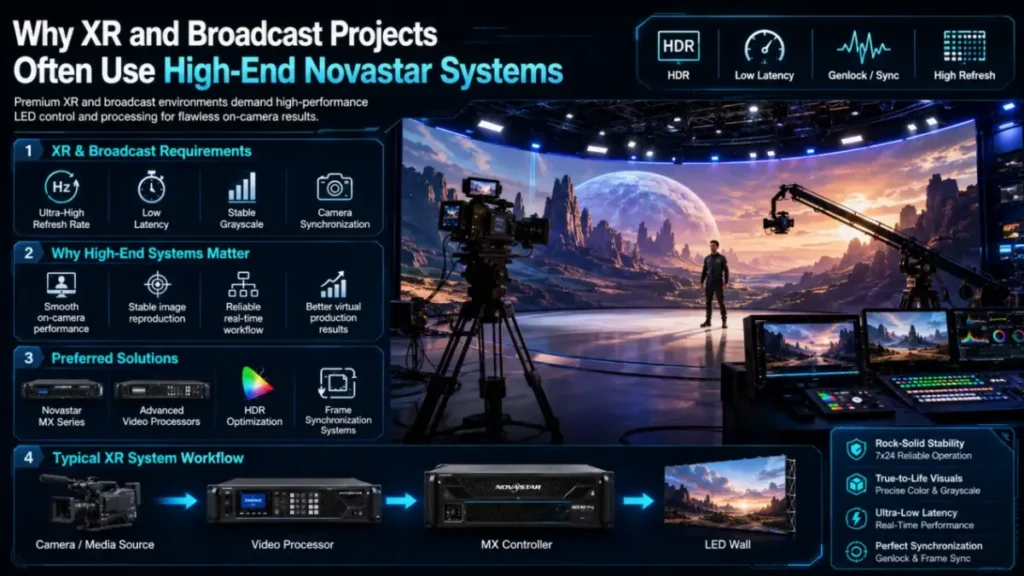 NovaStar LED control system – Why XR and Broadcast Projects Often Use High-End Novastar Systems