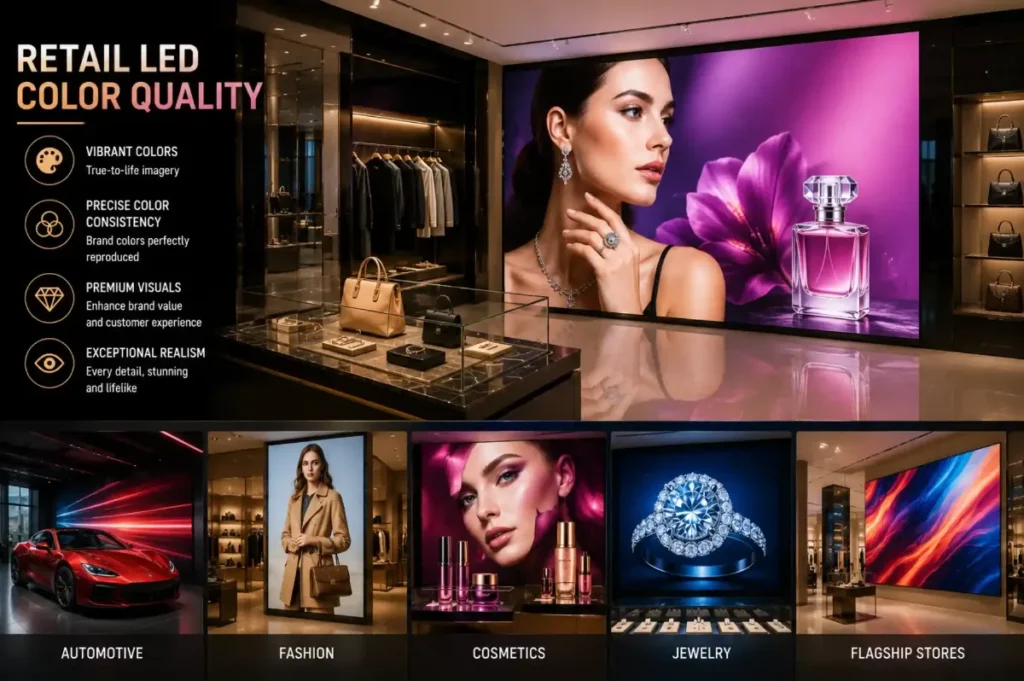 Retail LED displays – Why Retail Projects Focus Heavily on Color Quality