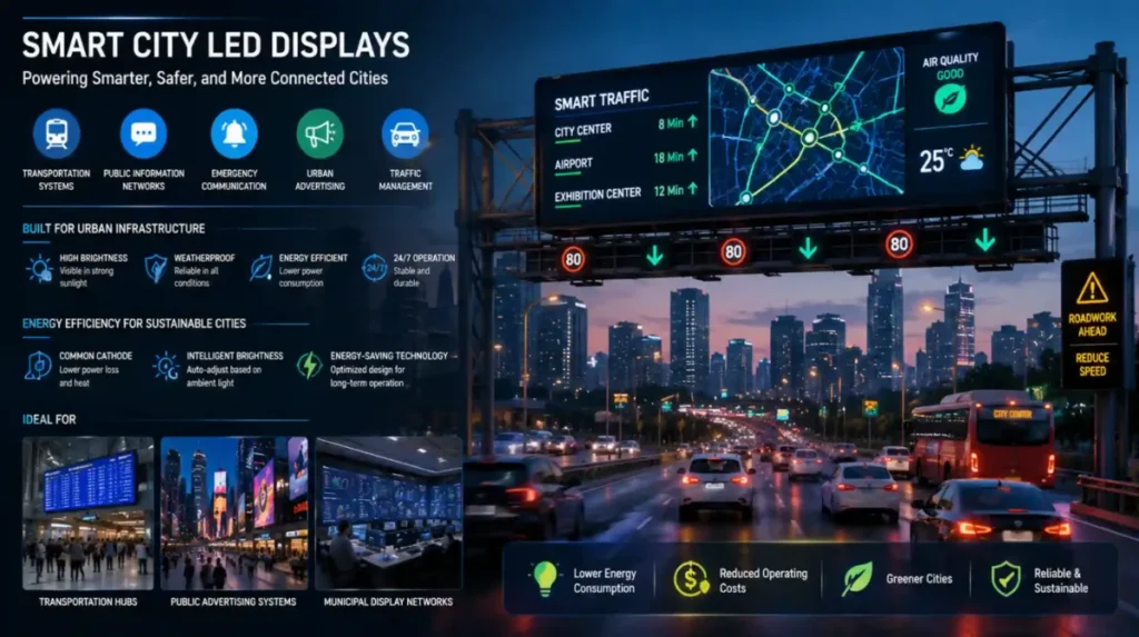 Smart city LED displays – Why Energy Efficiency Matters More in Urban Projects