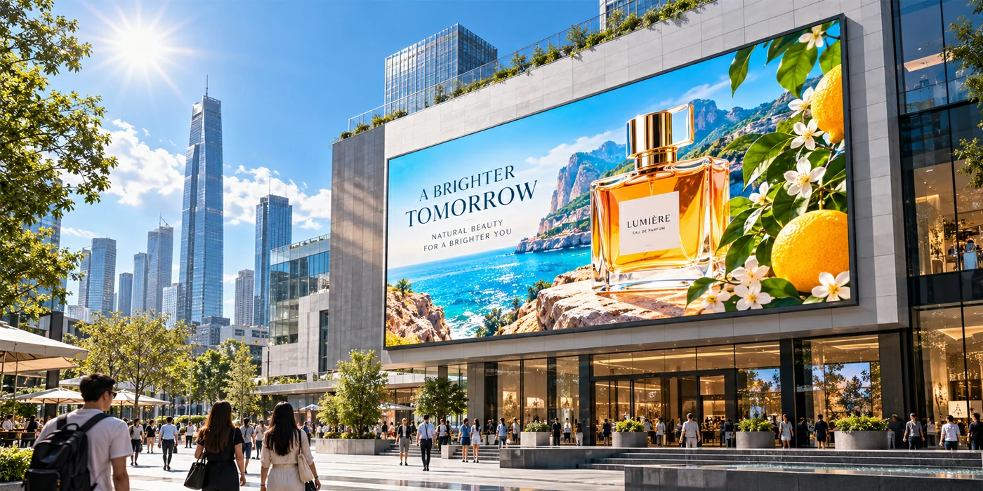FA Series outdoor LED billboard with up to 10000 nits brightness in sunlight