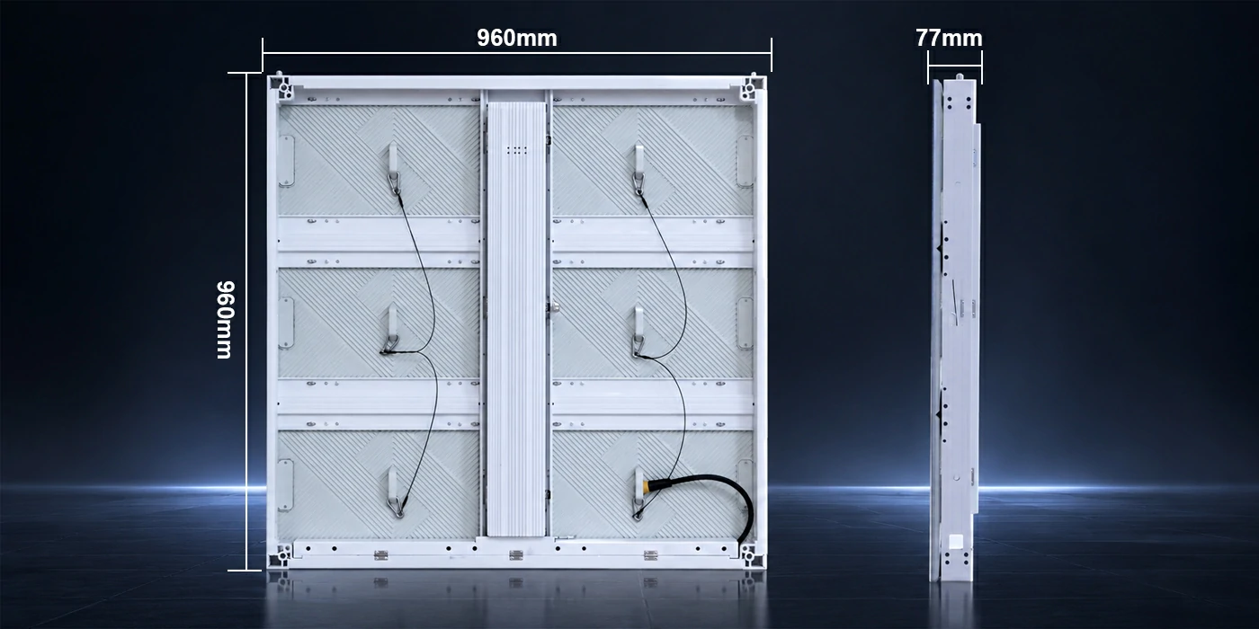 FA Series 77mm slim outdoor LED display cabinet