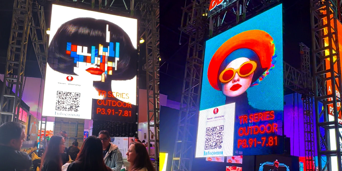 DDW transparent rental LED display and TAD LED film at InfoComm America Latina 2026