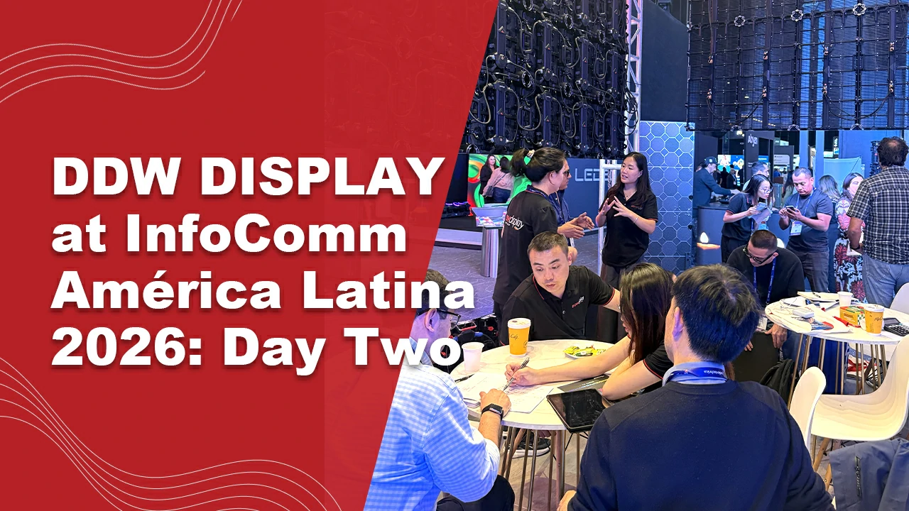 InfoComm America Latina 2026 Day Two at DDW DISPLAY Booth M120